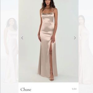 JENNY YOO CHASE BRIDESMAID DRESS (WHIPPED APRICOT) - PROFESSIONALLY CLEANED